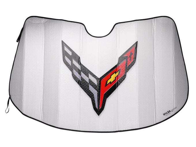 2020-2023 Roll Up Windshield Sun Shade With C8 Logo