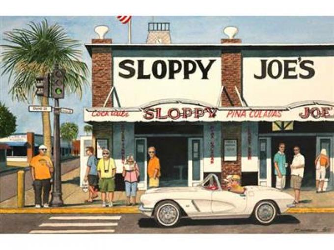 Cruising Duval 11" X 17" Giclee Print By Dana Forrester