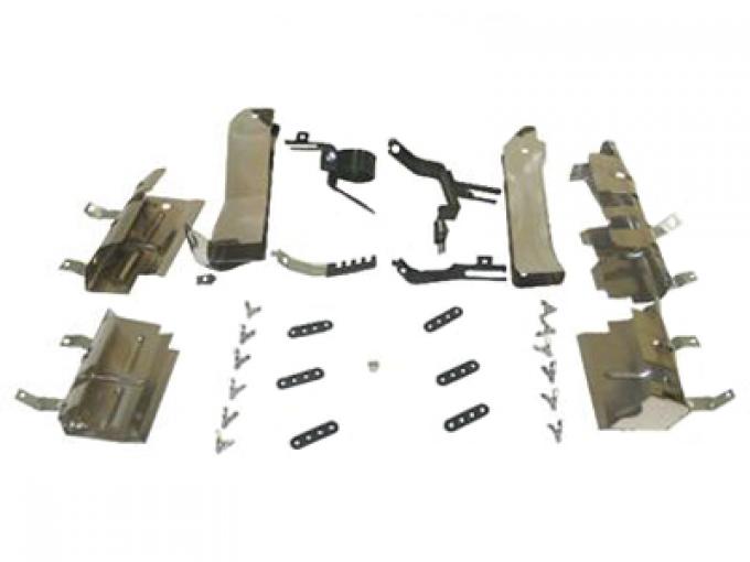 1964-1967 327 Ignition Shield Set with hardware (Less Top Ignition Shield)