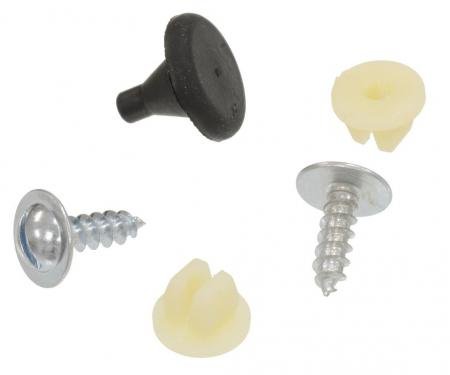 63-65 Front License Plate Mount Screws, Nuts And Bumper