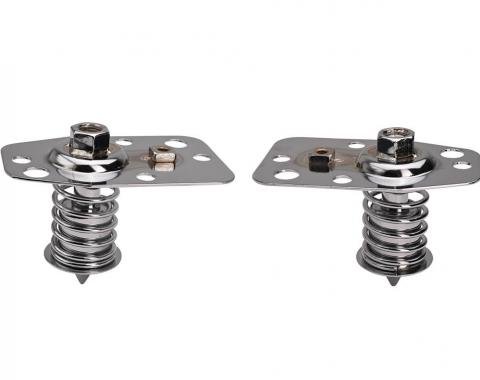 1953-1957 Chrome Male Hood Locks / Latches - On Hood