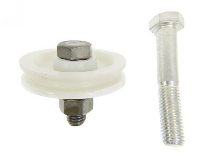 67-82 Parking / Emergency Brake Cable Pulley Front Nylon With Bolt And Spacer