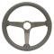 80-82 Steering Wheel Reproduction Leather Black Spoke