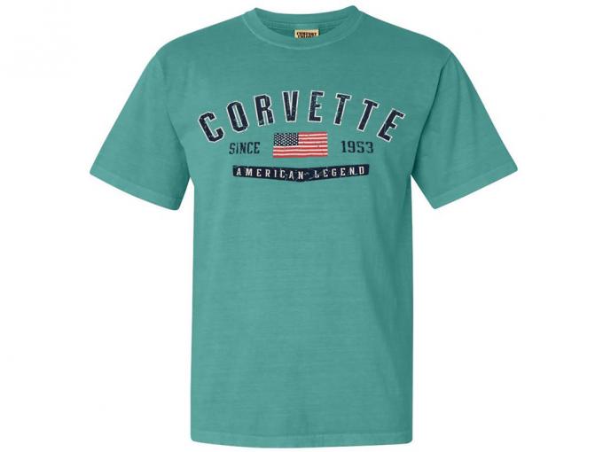 Seafoam Green Corvette American Legend Since 1953 T-Shirt