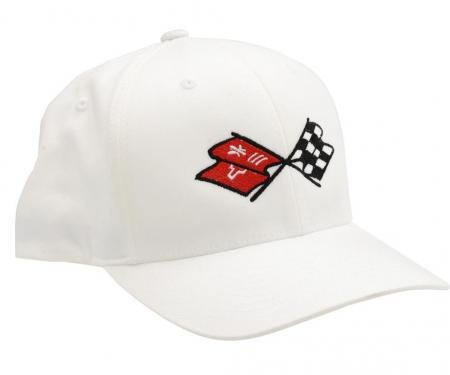 67 Hat - White Flex Fit With C2 Emblem ( L / XL ) Fits 7-3/8" To 7-5/8"