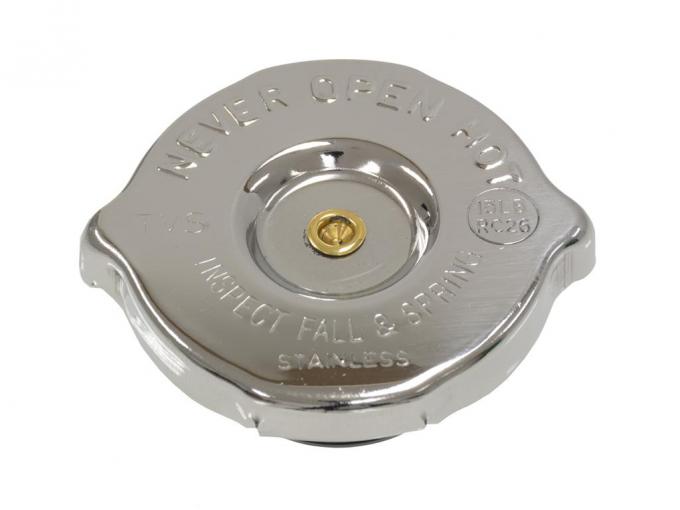 68-72 Radiator Cap - Polished Stainless Steel