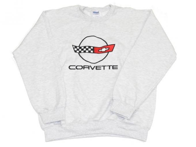 Sweatshirt With 84-90 Embroidered Emblem Gray