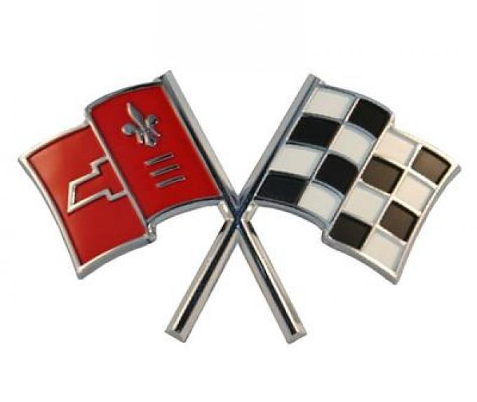Metal Sign - 65-66 Corvette Nose Emblem - 28" X 17" - Photo Steel
