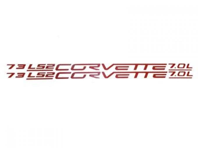 05-13 Fuel Rail Cover Decals - LS2 / LS3 / LS7 & Corvette Script ...