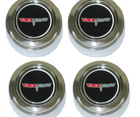 80-81 Center Cap - Aluminum Wheels - With Emblem - Set Of 4