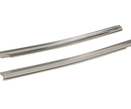 73-76 Windshield Side Outer Reveal Moldings - Pair