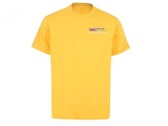 T-Shirt - Yellow With C6 Z06 505hp Embroidered Logo