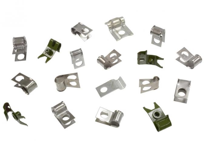 66 Brake And Gas Line Clip - Correct - 18 Pieces