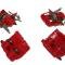88-95 Red Brake Calipers - Rebuilt Powder Coated Exchange Except Heavy Duty