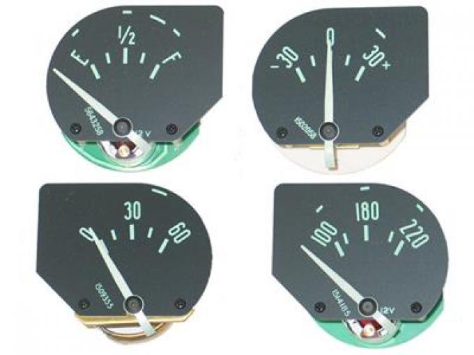 61-62 Small Gauge Set With 220 Temperature Gauge - Set Of 4