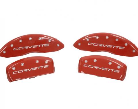 05-13 Red Brake Caliper Covers - MGP - Except GrandSport/ Z06 / ZR1