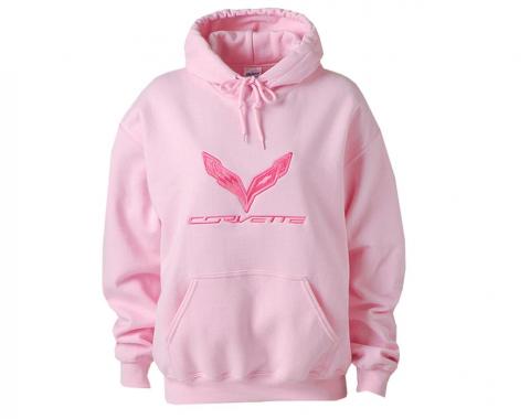 C7 Ladies Pink Hoodie / Hooded Sweatshirt