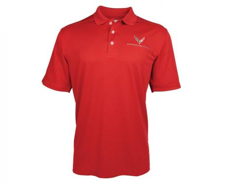 Polo Shirt C8 Corvette Men&rsquo;s Callaway Red