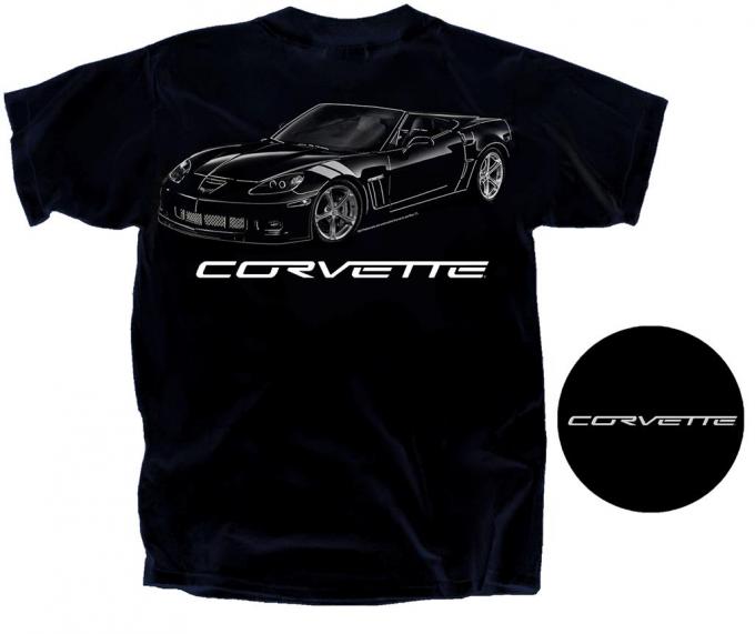 T-Shirt - C6 Grand Sport Ghost Print On Black