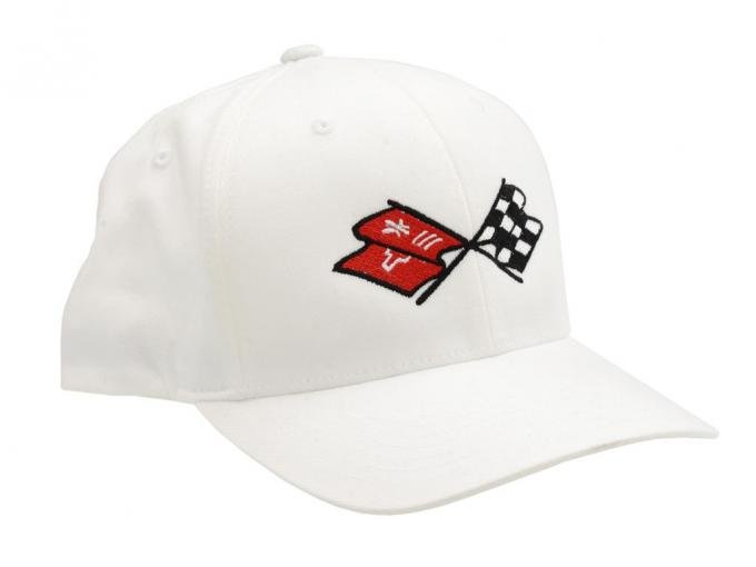 67 Hat - White Flex Fit With C2 Emblem ( L / XL ) Fits 7-3/8" To 7-5/8"