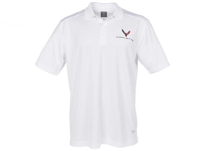 Polo Shirt C8 Corvette Men&rsquo;s Callaway White