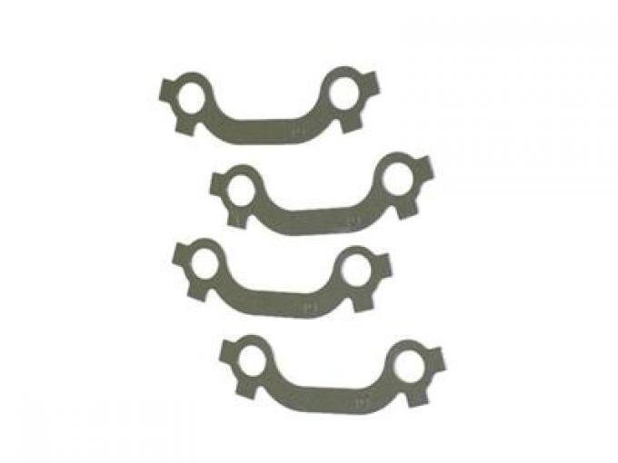 56-63 Exhaust Manifold Lock Set Plain Steel With Logo - Set Of 4