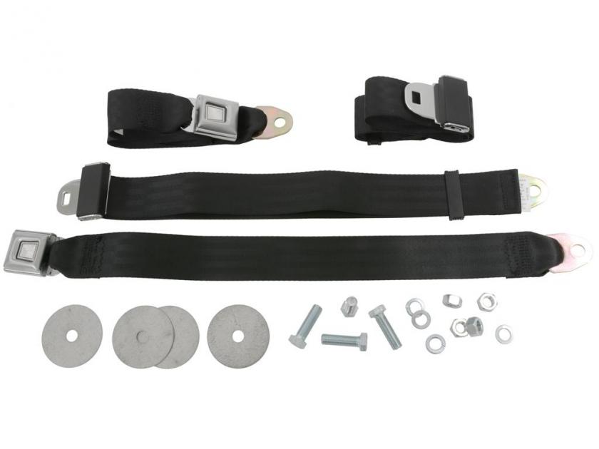 6896 Seat Belt Replacement Car Set Black Corvette Depot