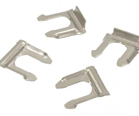 Redline Restomotive® 1953-1996 Chevrolet Corvette 4 Piece Stainless Steel Brake Hose Clip Set