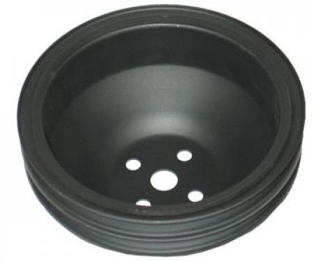 64-65 Water Pump Pulley 327 With Air Conditioning 2 Groove 6-1/4" OD
