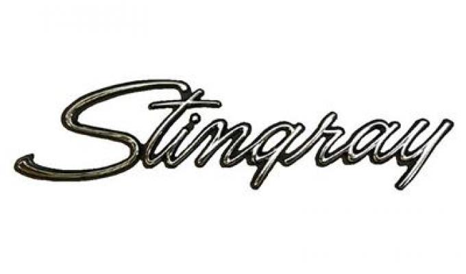 Metal Sign-68-76 Corvette Sting Ray Side Fender Emblem - 32" X 8" - Photo Steel