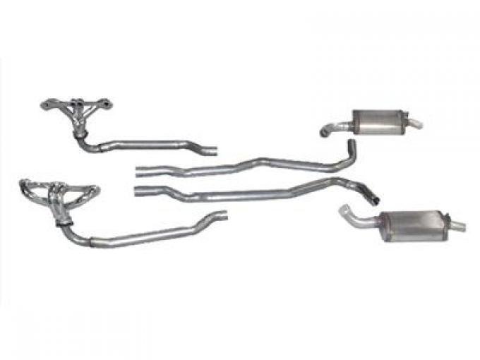 6872 400 Automatic Exhaust System With Headers And Stock Mufflers