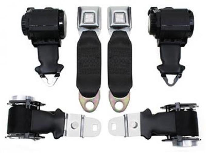 72-73 Seat Belt Economy Dual Retractor With Shoulder Set