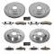 88-96 PowerStop Z26 Cross Drilled & Slotted Brake Rotors Kit w/ Pads EXC HD