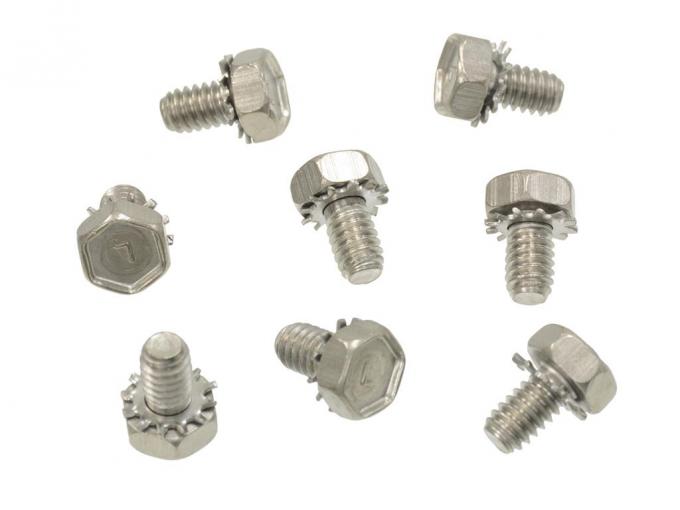 65-66 Spark Plug Barrel Heat Shield Bolt Set - 8 Pieces