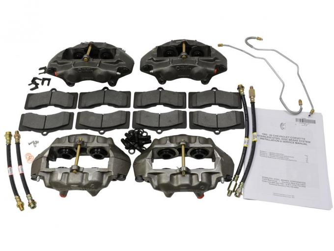 65-82 Brake Caliper Rebuilt Stainless Steel Sleeved With Lip Seal Full Set