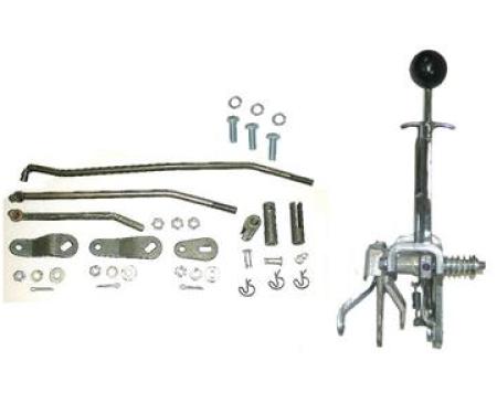 63 Shifter Assembly 4 Speed With Borg Warner Linkage