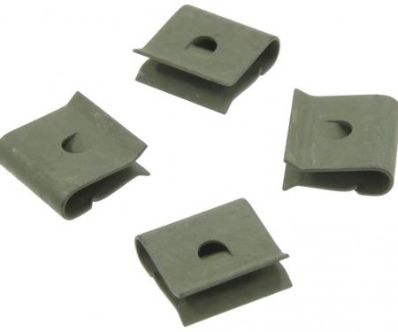 68-72 Lower Outer Windshield Moulding Clips - Outer On Fender - Set Of 4
