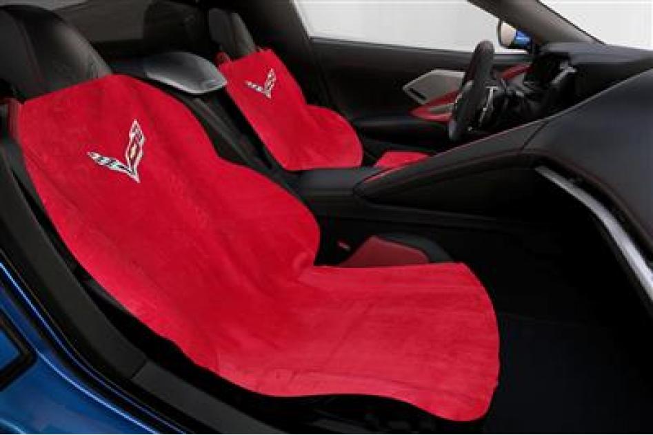 20202023 Seat Armour / Savers Red with C8 Logo Corvette Depot