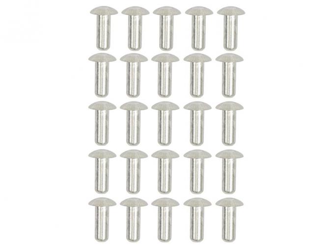 Redline Restomotive® 1953-1967 Chevrolet Corvette 25 Piece Aluminum Round Head Body Assembly Rivet Set