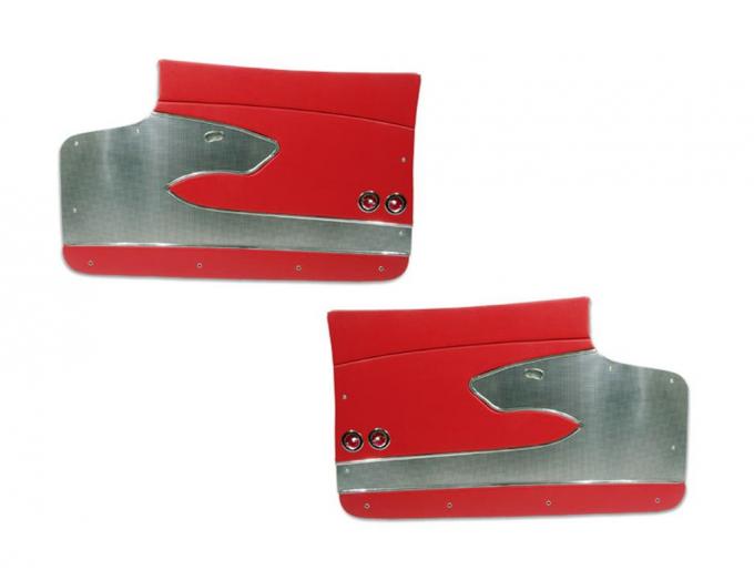 59 Deluxe Door Panel Leather Pair Corvette Depot