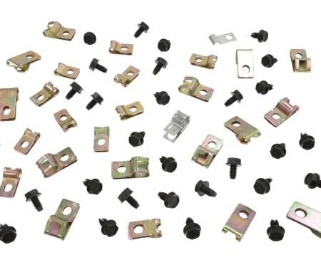 74-82 Brake And Fuel Line Clip Set - 54 Pieces - Correct