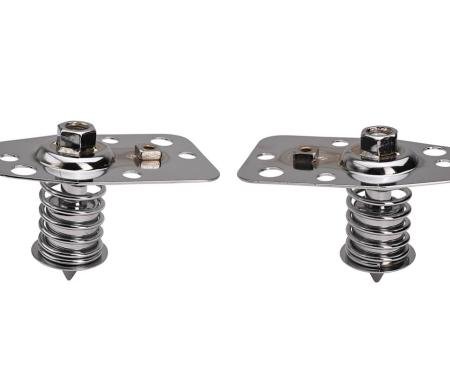 1953-1957 Chrome Male Hood Locks / Latches - On Hood