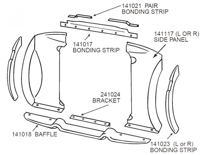 53-57 Bonding Strip - Upper Radiator Extension
