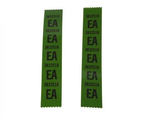 64-75 Front Coil Spring Labels / Decals- - EA F40 F41 And L88