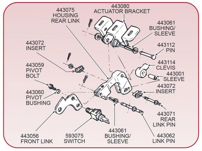 68-82 Headlight Actuator Bracket