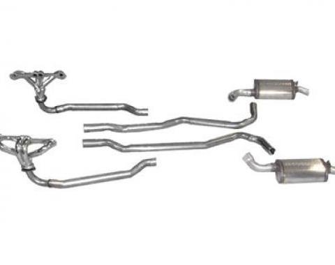 64-67 4 Speed Exhaust System With Headers And Magnaflow Mufflers