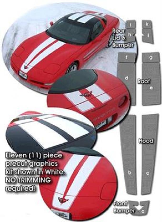 99-04 Z06 Hardtop Rally Stripe Kit