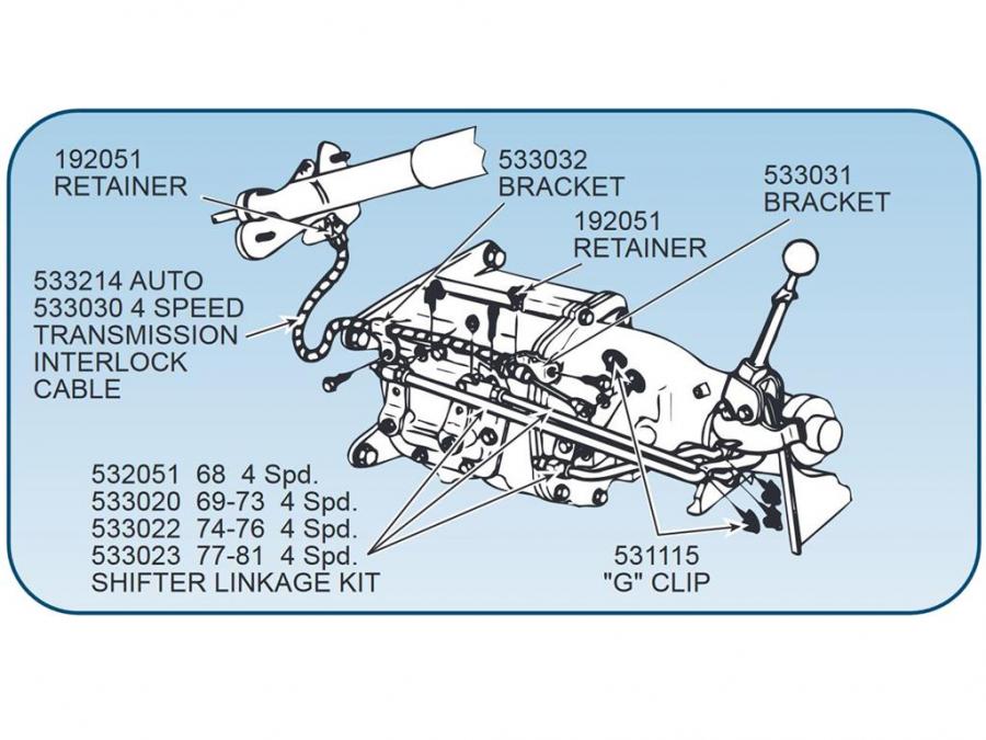 7781 Shifter Linkage Kit 4 Speed Corvette Depot