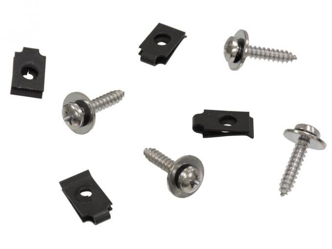 Redline Restomotive® 1968-1982 Chevrolet Corvette Dash Pad To Door Jamb Screws with U-Nut