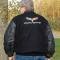 Jacket Black Varsity With C6 Embroidered Emblem